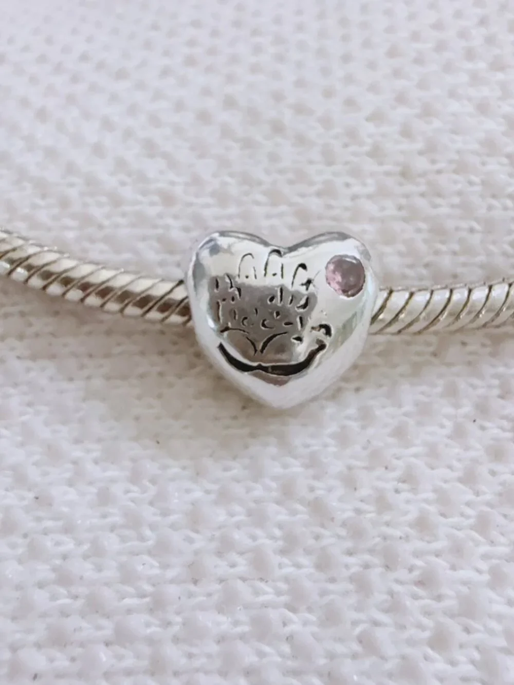 It’s a Girl Handprint Heart Charm Silver Charm For Pandora Bracelet